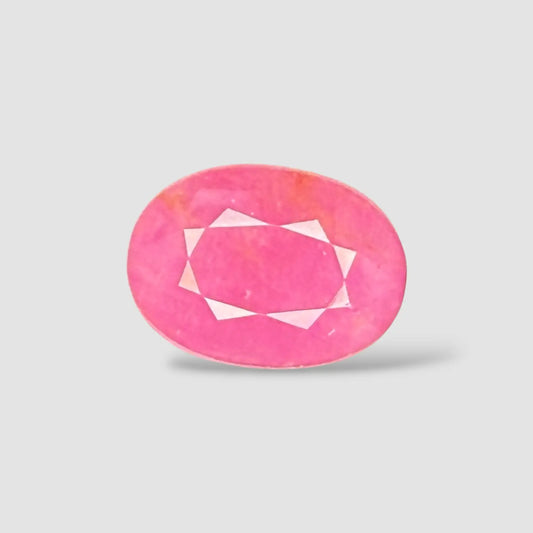 Natural Certified Ruby - Oval 5.28 Carats 12.79x9.21x4.36mm Size