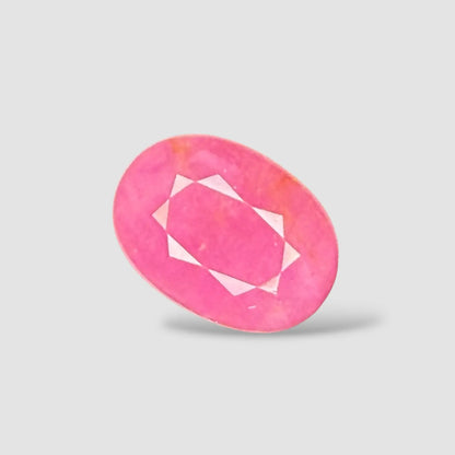 Natural Certified Ruby - Oval 5.28 Carats 12.79x9.21x4.36mm Size
