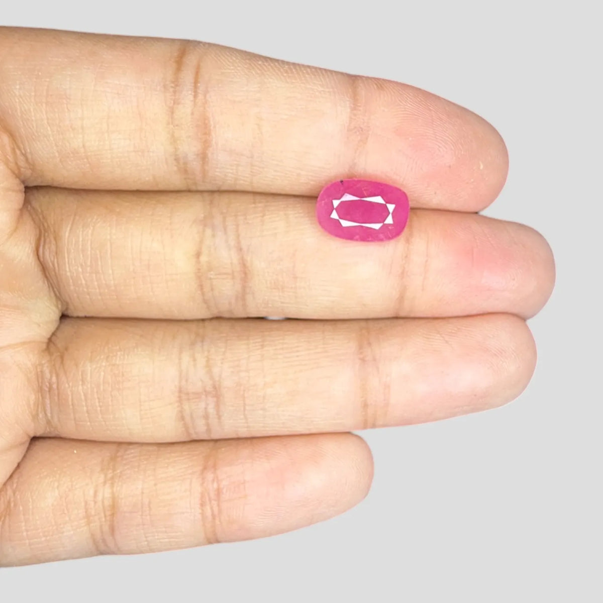 Original Ruby Stone for Sale - Cushion 3.73 Carats 10.82x7.25x4.54mm Size