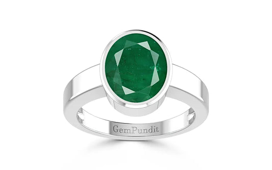 Emerald (Brazil) Sterling Silver Ring (R1)
