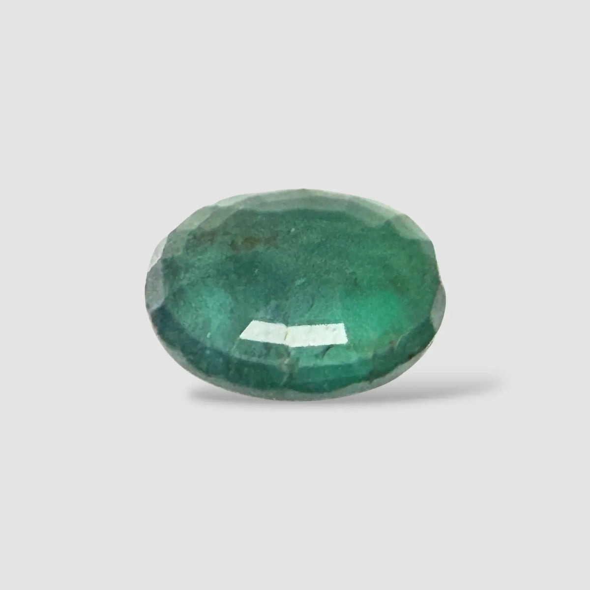 Real Natural Emerald Stone In Oval Mixed Cut Shape 8.01 Carats 15.19x12.25x5.63mm Size