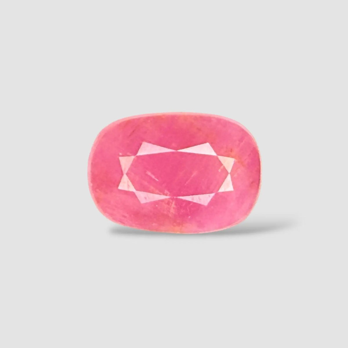 Real Natural Ruby Stone - Cushion 3.68 Carats 10.55x7.39x4.73mm Size