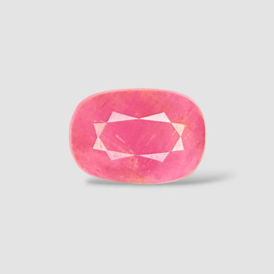 Real Natural Ruby Stone - Cushion 3.68 Carats 10.55x7.39x4.73mm Size