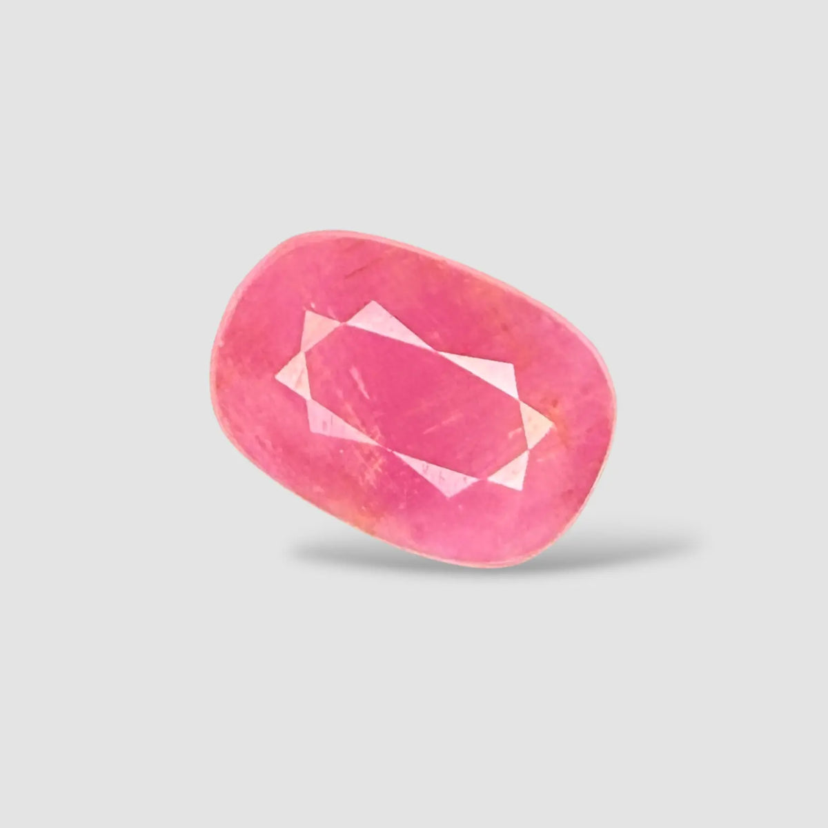 Real Natural Ruby Stone - Cushion 3.68 Carats 10.55x7.39x4.73mm Size