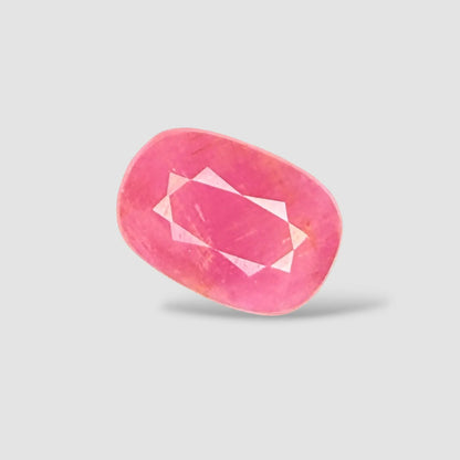 Real Natural Ruby Stone - Cushion 3.68 Carats 10.55x7.39x4.73mm Size