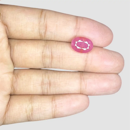 Real Ruby Gemstone - Oval 5.12 Carats 11.64x8.42x5.21mm Size